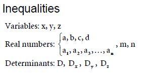 Algebra Inequalities Mathematics Formulas