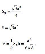 Geometry Regular Tetrahedron Math Formula