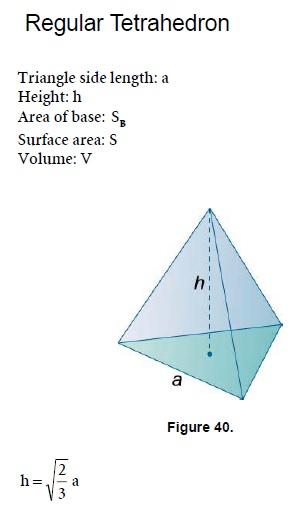 Geometry Regular Tetrahedron Mathematics Formulas