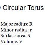 Geometry Circular Torus Formulas