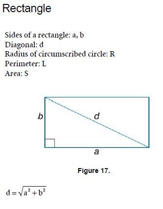 Geometry Rectangle Mathematics Formulas