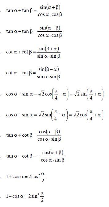 Trigonometry Transforming of Trigonometric Expression to Product Mathematics Formulas