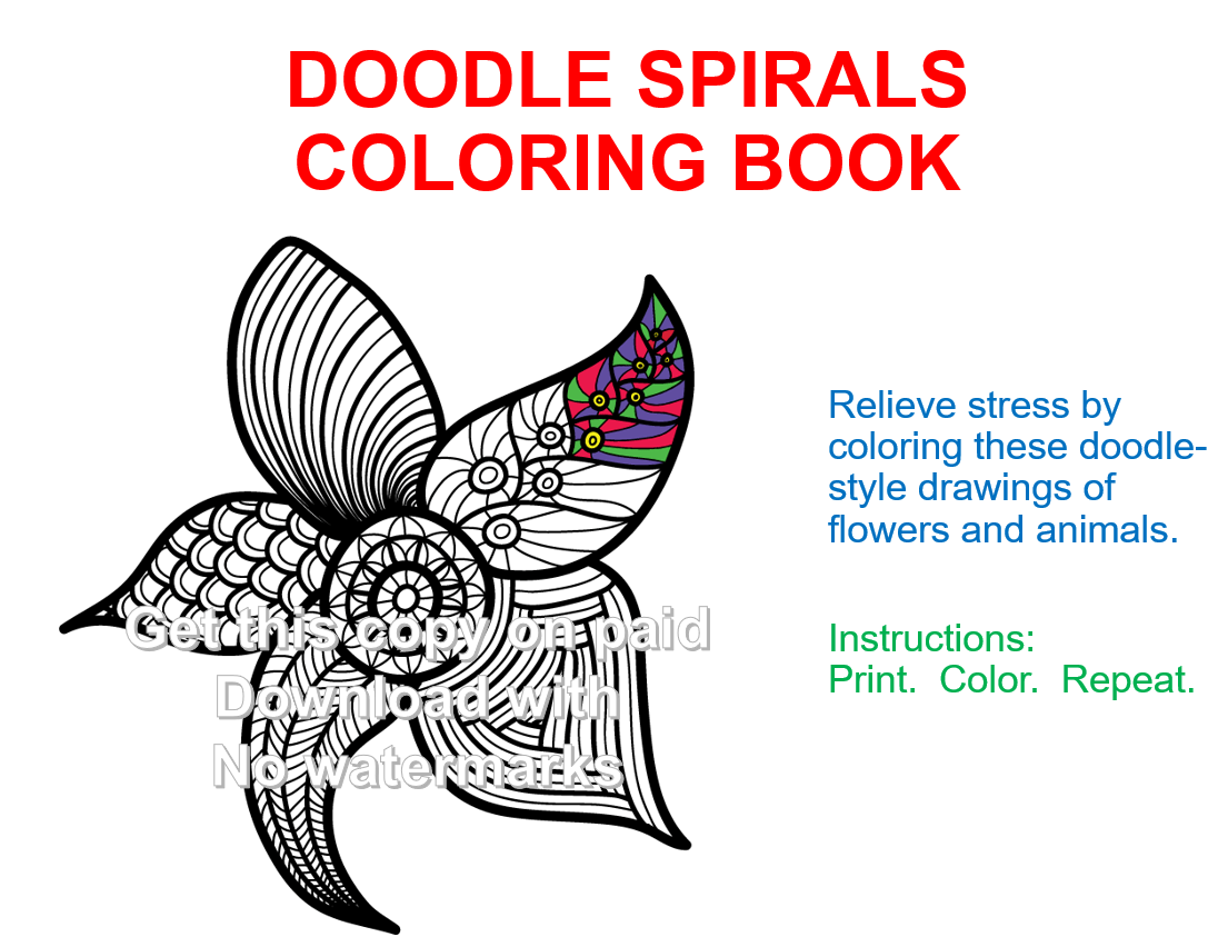 Doodle Spirals Coloring Book