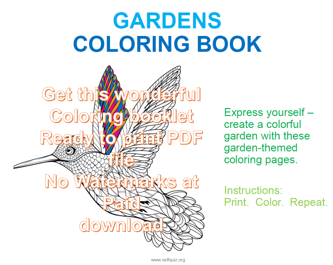 Gardens Coloring book